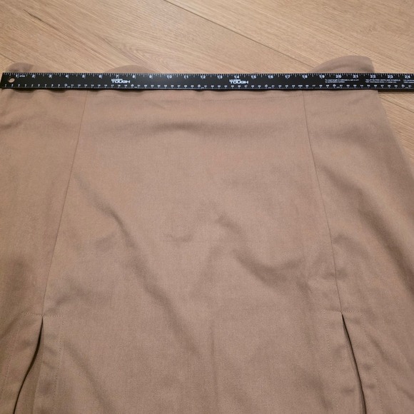 Fashion Brand Company Penelope Gazin Tan Scalloped Hem Mini Skirt 3X Plus Size - Picture 3 of 6